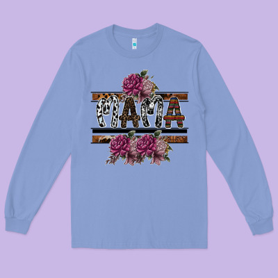 Mama Long Sleeve Tee Designed By Sublimationcraftshop