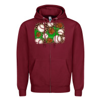 Burgundy baseball glove background Zipper Hoodie - JahusDesignShop
