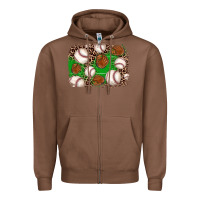 Chestnut baseball glove background Zipper Hoodie - JahusDesignShop