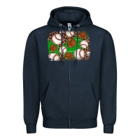 Navy baseball glove background Zipper Hoodie - JahusDesignShop