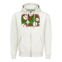 Oatmeal Heather baseball glove background Zipper Hoodie - JahusDesignShop