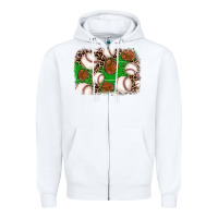 White baseball glove background Zipper Hoodie - JahusDesignShop
