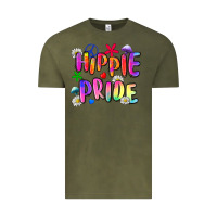 Vintage Olive hippie pride Vintage Tee - Zillion Design Studio