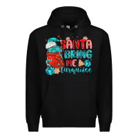 Black santa bring me turquoise Premium Hoodie - MaliasSmallBusiness