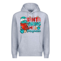 Heather Grey santa bring me turquoise Premium Hoodie - MaliasSmallBusiness