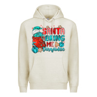 Oatmeal Heather santa bring me turquoise Premium Hoodie - MaliasSmallBusiness