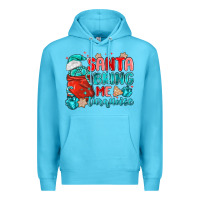 Ocean Blue santa bring me turquoise Premium Hoodie - MaliasSmallBusiness