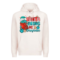 Pale Pink santa bring me turquoise Premium Hoodie - MaliasSmallBusiness