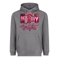 Storm merry and bright pink Christmas Heavyweight Hoodie - Jasminsmagicworld