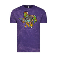 Cloud Purple texas map armadillo Vintage Tee - BarkalooDesign