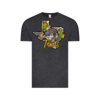 Vintage Black texas map armadillo Vintage Tee - BarkalooDesign