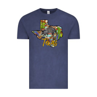 Vintage Denim texas map armadillo Vintage Tee - BarkalooDesign