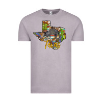 Vintage Zinc texas map armadillo Vintage Tee - BarkalooDesign
