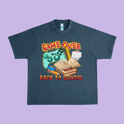 Game Over Back To School Urban Heavy Tee Designed By Texasbilliewilder