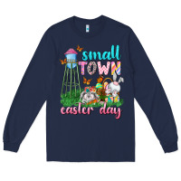 Navy Small Town Easter Day Long Sleeve Tee - Neo Western