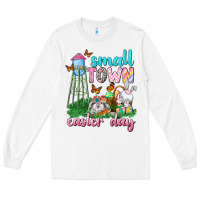 White Small Town Easter Day Long Sleeve Tee - Neo Western
