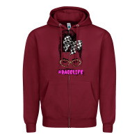 Burgundy racelife Zipper Hoodie - JahusDesignShop