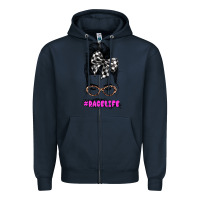 Navy racelife Zipper Hoodie - JahusDesignShop