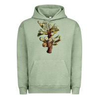 Pigment Oil Green Cholla Tree Cactus Urban Hoodie - LillyAllenDesigns