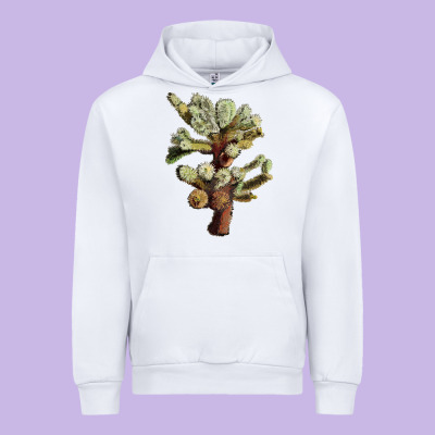 Cholla Tree Cactus Urban Hoodie Designed By Lillyallendesigns