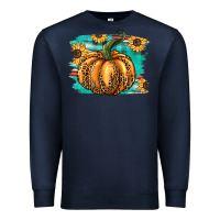 Navy pumpkin western Premium Sweatshirt - BarkalooDesign