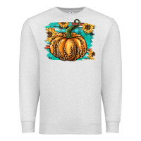 Oatmeal Heather pumpkin western Premium Sweatshirt - BarkalooDesign