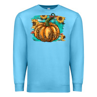 Ocean Blue pumpkin western Premium Sweatshirt - BarkalooDesign
