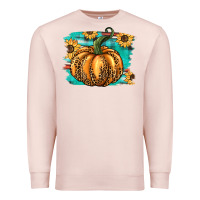 Pale Pink pumpkin western Premium Sweatshirt - BarkalooDesign