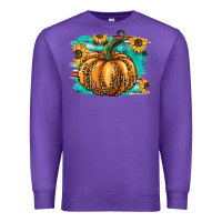 Purple pumpkin western Premium Sweatshirt - BarkalooDesign