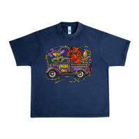 Navy mardi gras truck with mask fleur de lis and crawfish Urban Heavy Tee - RanaPortraitStore