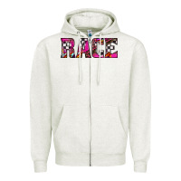 Oatmeal Heather race Zipper Hoodie - JahusDesignShop