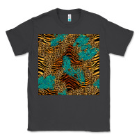 Smoke tiger leopard turquoise glitter seamless pattern Classic Tee - BundleAndBundleShop