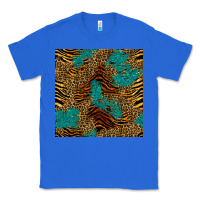 True Royal tiger leopard turquoise glitter seamless pattern Classic Tee - BundleAndBundleShop