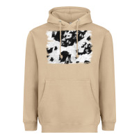 Mushroom black and white cowhide backround Heavyweight Hoodie - NancyCooperArtShop