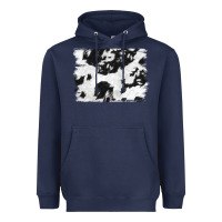 Navy black and white cowhide backround Heavyweight Hoodie - NancyCooperArtShop