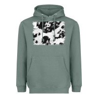 Sage black and white cowhide backround Heavyweight Hoodie - NancyCooperArtShop