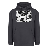 Smoke black and white cowhide backround Heavyweight Hoodie - NancyCooperArtShop