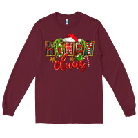 Burgundy christmas honey claus Long Sleeve Tee - FaDigitalArtStudio