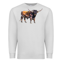 Dove Grey Texas Longhorn Bull Premium Sweatshirt - LillyAllenDesigns