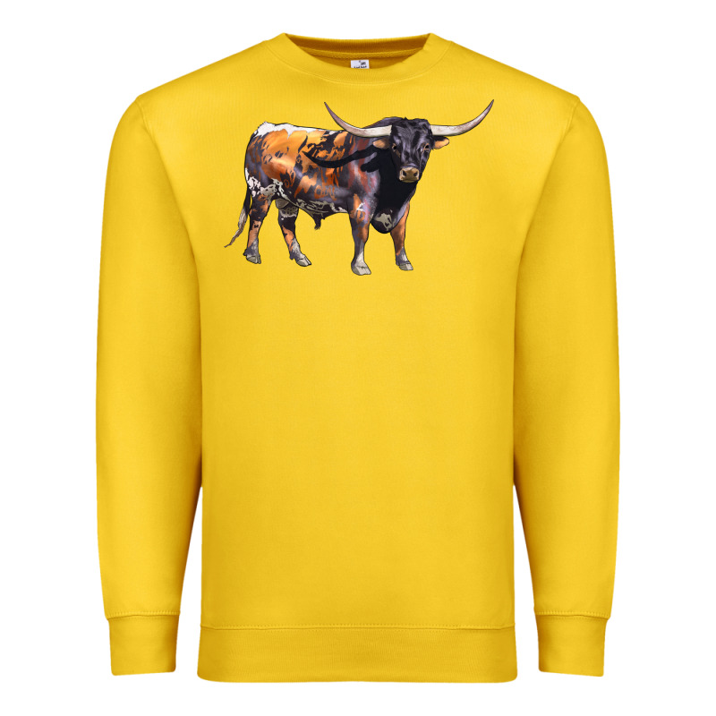 Texas Longhorn Bull Premium Sweatshirt by LillyAllenDesigns | Teevron