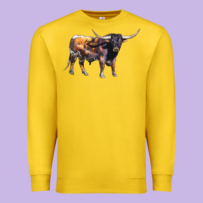 Texas Longhorn Bull Premium Sweatshirt Designed By Lillyallendesigns