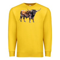 Lemon Texas Longhorn Bull Premium Sweatshirt - LillyAllenDesigns