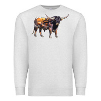 Oatmeal Heather Texas Longhorn Bull Premium Sweatshirt - LillyAllenDesigns