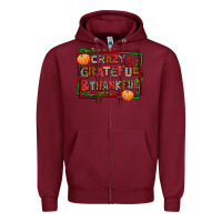Burgundy crazy grateful and thankful Zipper Hoodie - AdoDesignShop