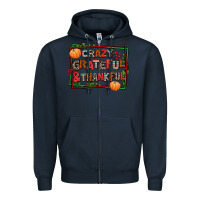 Navy crazy grateful and thankful Zipper Hoodie - AdoDesignShop