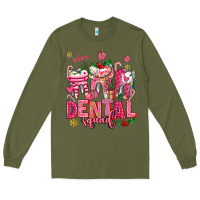 Army Green pink christmas teeth dental squad Long Sleeve Tee - AdoDesignShop