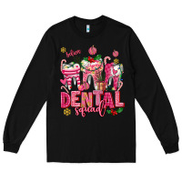 Black pink christmas teeth dental squad Long Sleeve Tee - AdoDesignShop