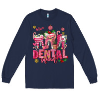 Navy pink christmas teeth dental squad Long Sleeve Tee - AdoDesignShop