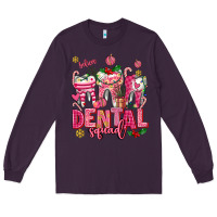 Plum pink christmas teeth dental squad Long Sleeve Tee - AdoDesignShop