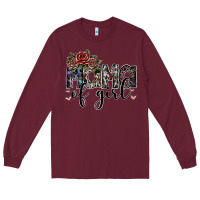 Burgundy mama of girl Long Sleeve Tee - SublimationCraftShop